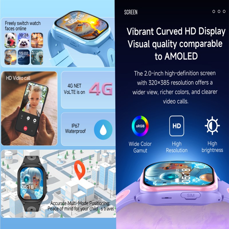 Jam Tangan Pintar Anak 4G GPS  - Smartwatch Watches For 12 Year Old Boy ulasan dan harga