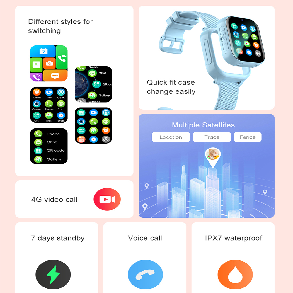 Jam Tangan Pintar Anak 4G GPS  - Smartwatch Watches For 12 Year Old Boy ulasan dan harga