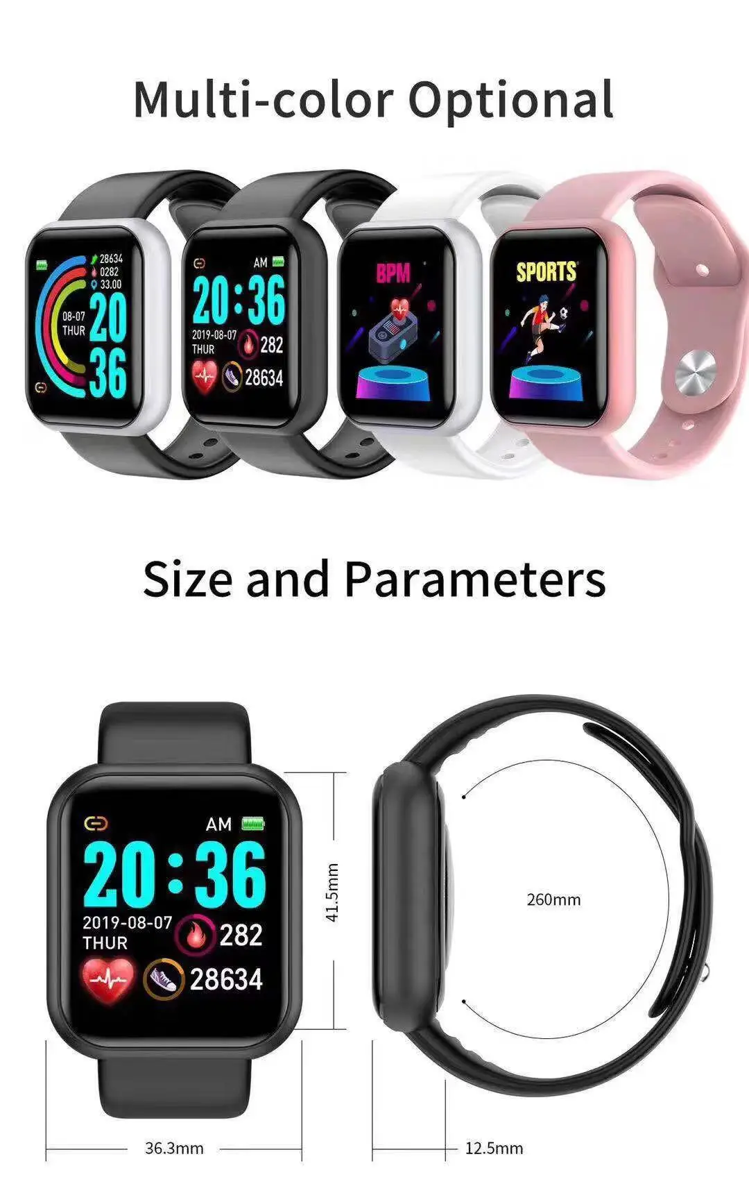 Jam Tangan Pintar D20 Pro Pria - Smartwatch Sports Watches For Men ulasan dan harga
