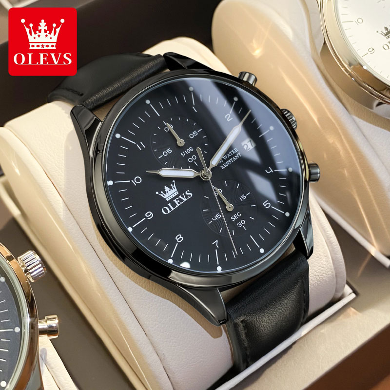 OLEVS 2880 Jam Tangan Pria Kas - Leather Watch Strap ulasan dan harga