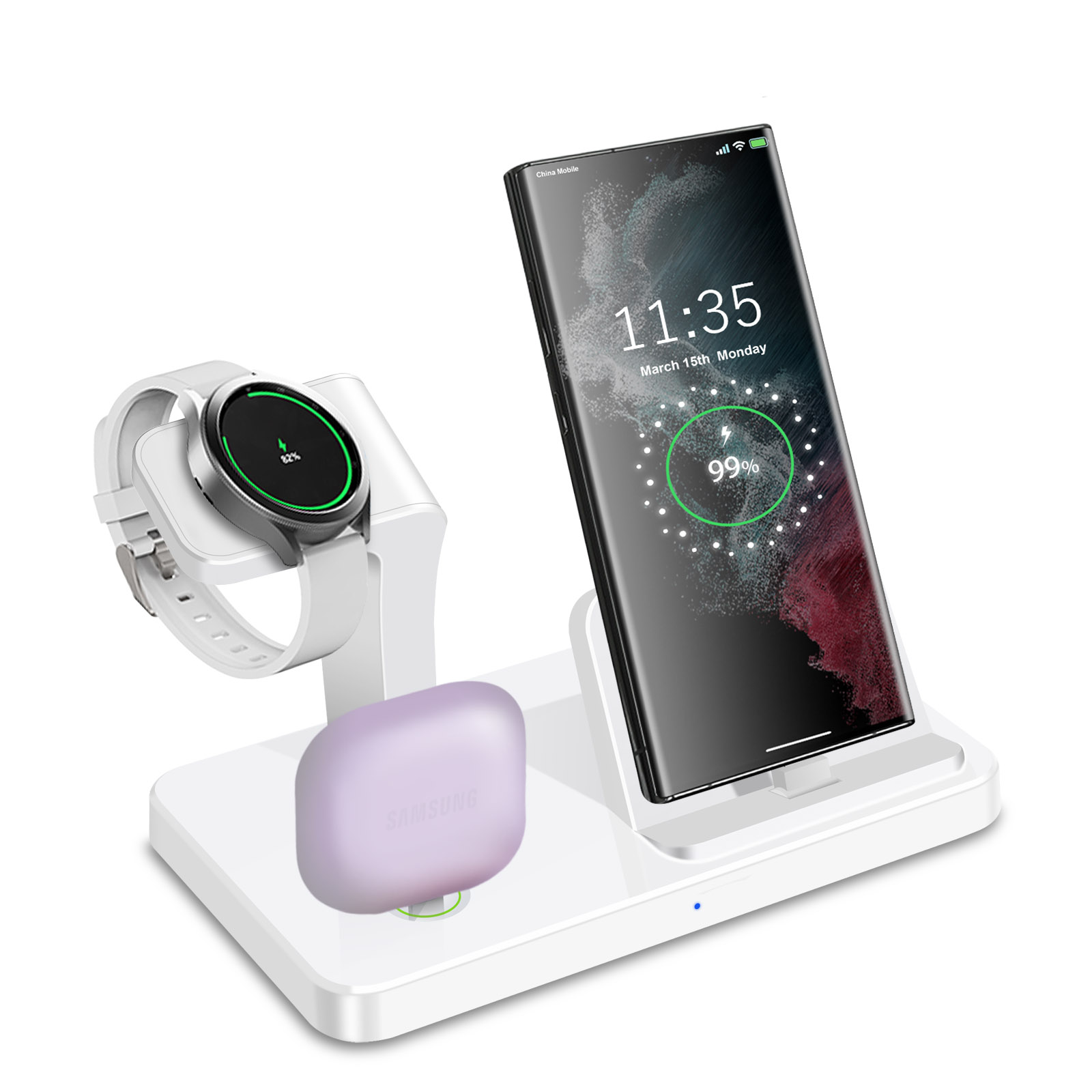 Dok Pengisi Daya Nirkabel 3 in - Watches Smartwatch Samsung ulasan dan harga