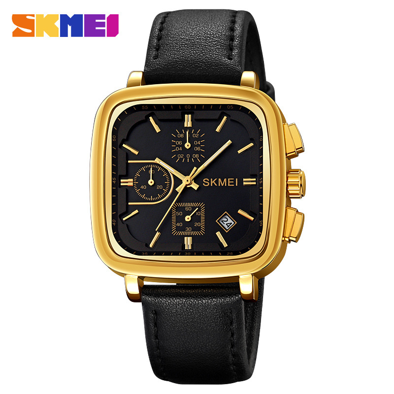 Jam Tangan Pria Persegi Jam Ta - Leather Watch Strap ulasan dan harga