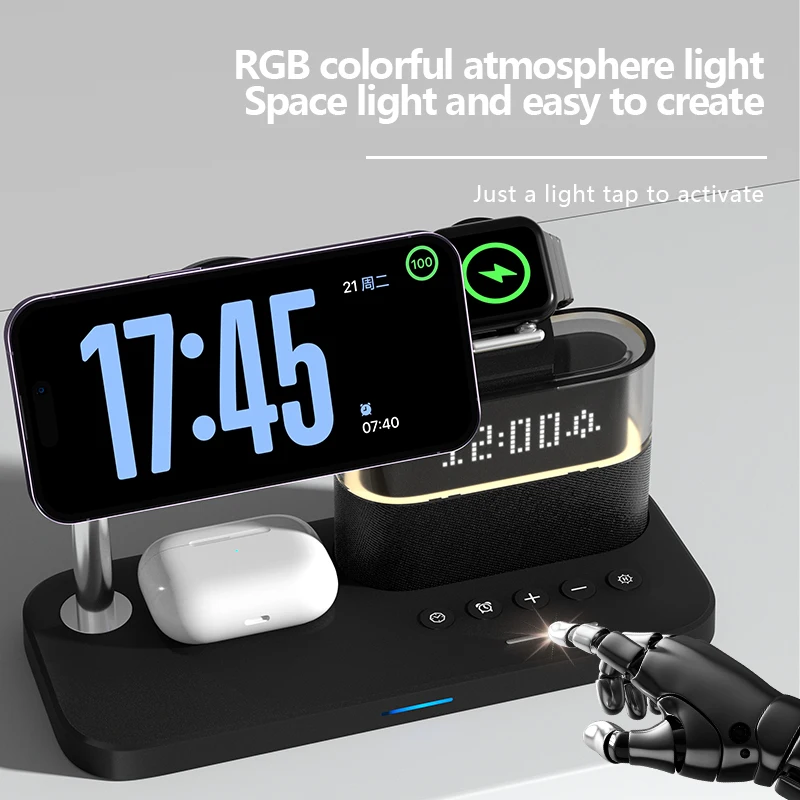 Stasiun Pengisian Daya Nirkabe - Smartwatch New Watches ulasan dan harga