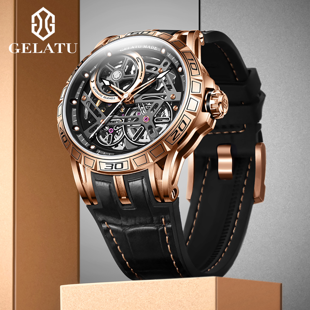 GELATU Jam Tangan Pria Mewah F - Leather Watch Strap ulasan dan harga