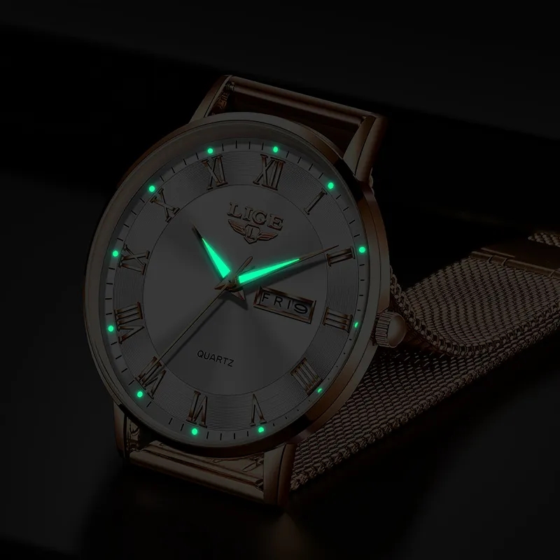 LIGE jam tangan wanita, arloji - Minimalist Thin Watch ulasan dan harga