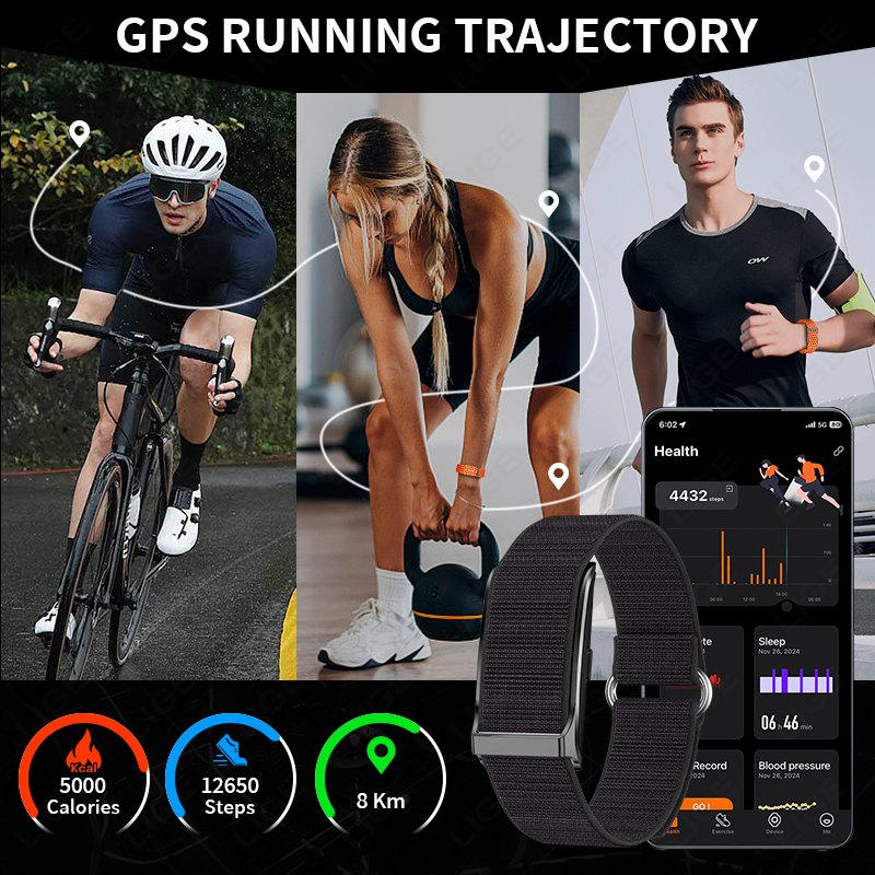LIGE 100+ Pelacak Kebugaran Ol - Smartwatch Sports Watches For Men ulasan dan harga