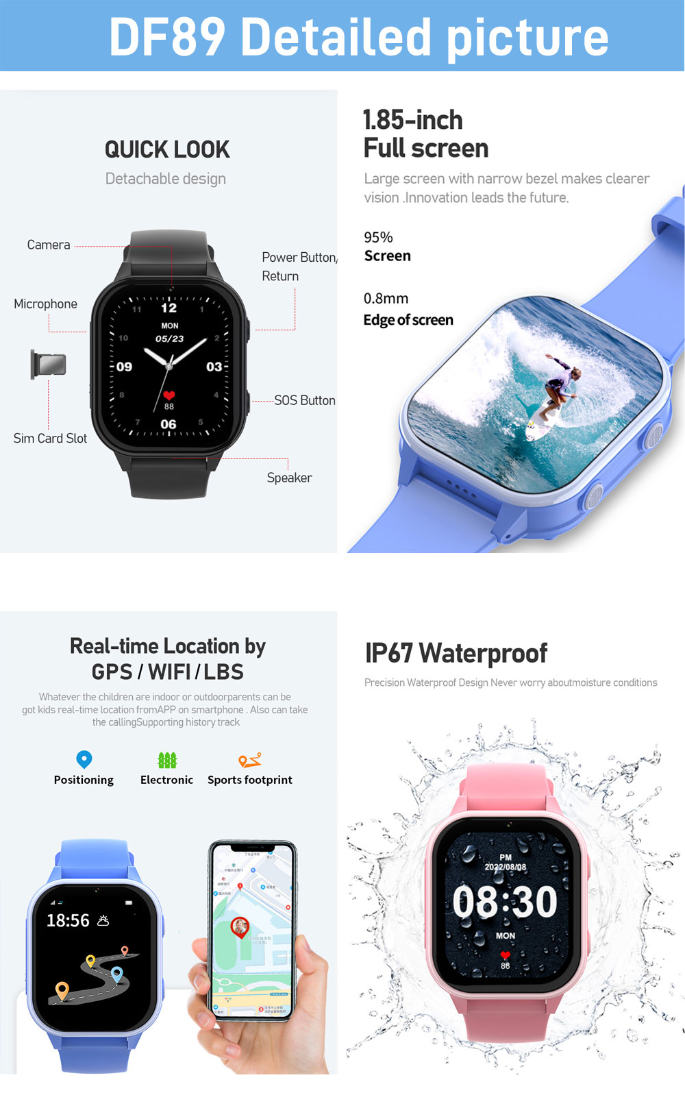 Jam Tangan Pintar Anak 2G 4G J - Smartwatch Watches Gift For Boys On Birthday ulasan dan harga