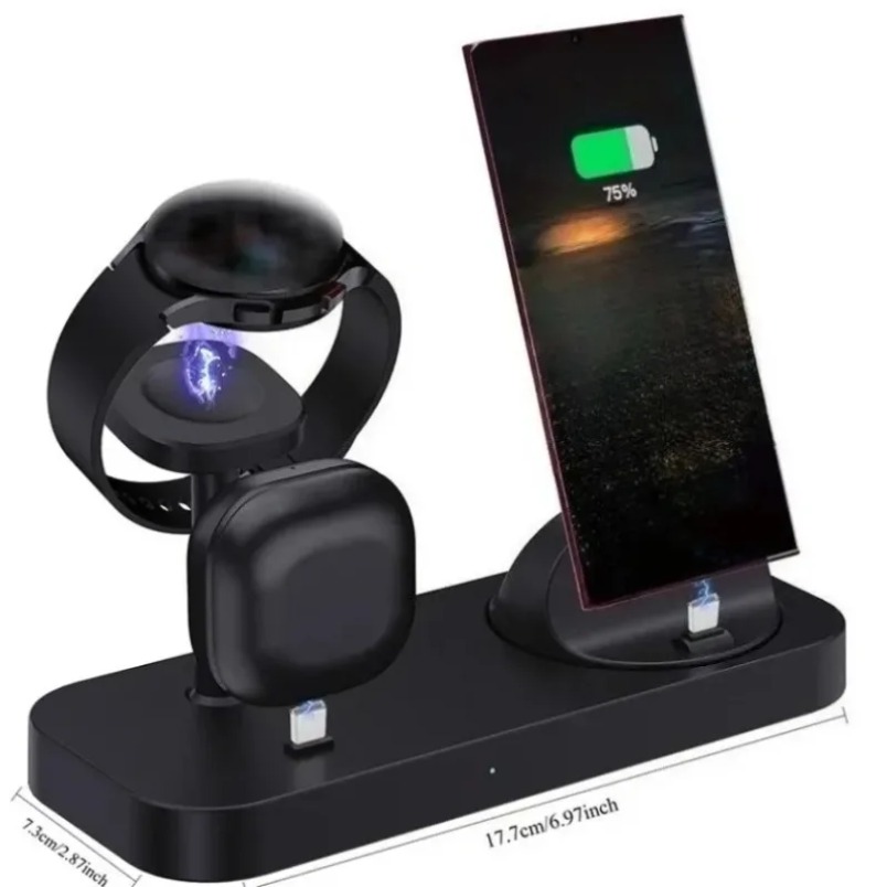 Pengisi Daya Nirkabel 3 in 1 D - Watches Smartwatch Samsung ulasan dan harga
