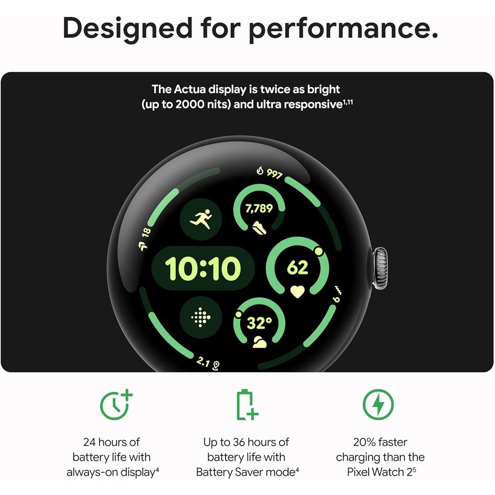 Pixel Watch 3 (45mm) 2024 el - - Smartwatch El ulasan dan harga